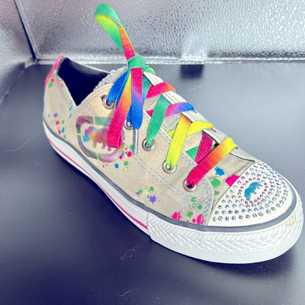 AWESOME MARC ECKO CONVERSE STYLE SNEAKS! COLORFUL WITH BLING!